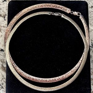 Two necklaces set sterling silver from Italy